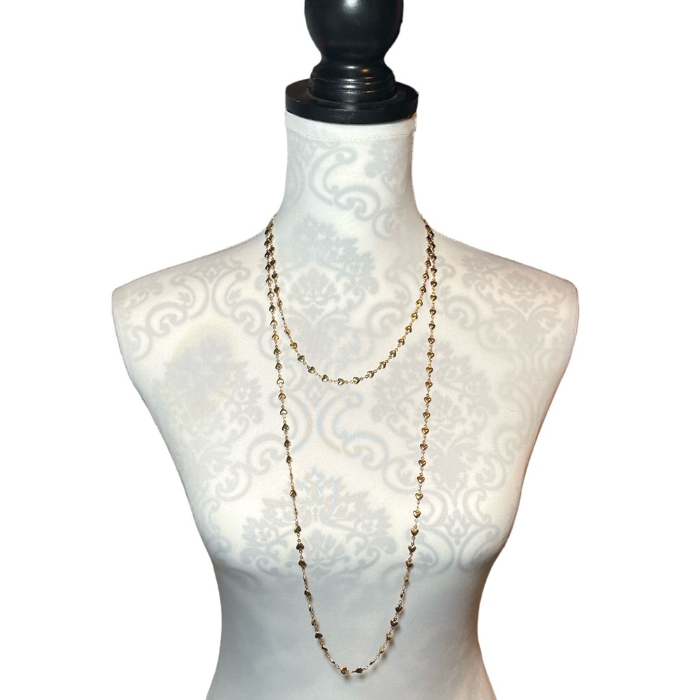 Pair of Yellow Gold Milor Stainless Steel Heart Necklaces - Picture 3 of 16